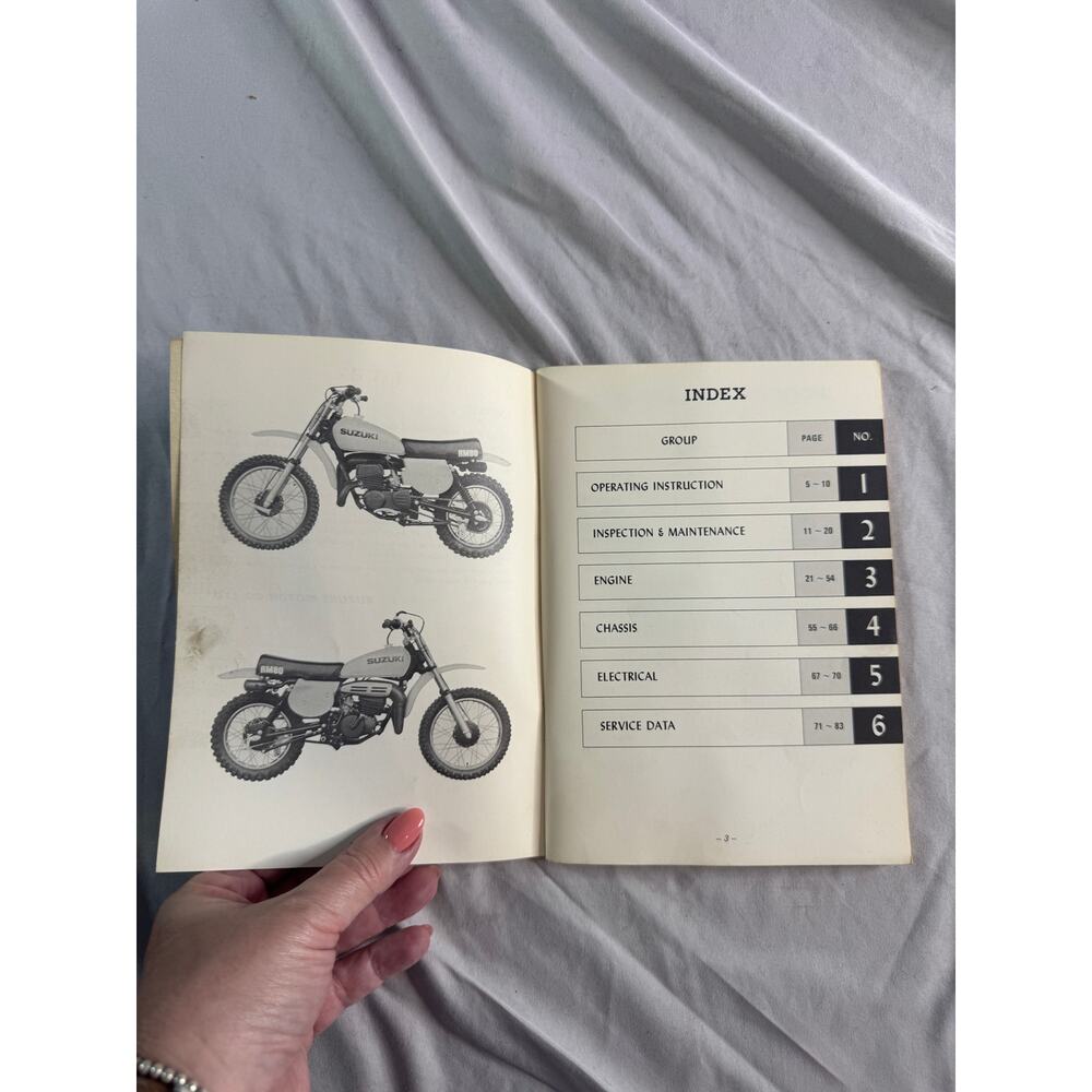 Vintage 1976 Suzuki RM80 Owner's Manual OEM 99011-46650 Motocross Motorcycle - Picture 4 of 9